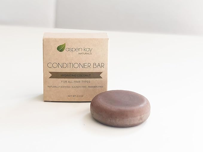 Coconut & Argan Oil Conditioner Bar, Deep Moisturizing for Dry Damaged Hair. Hydrating & Nourishing Solid Conditioner for Curly, Coily & Color Treated Hair, Vegan & Sulfate free, USA Made. 2.3 oz.-VivaGrace Women