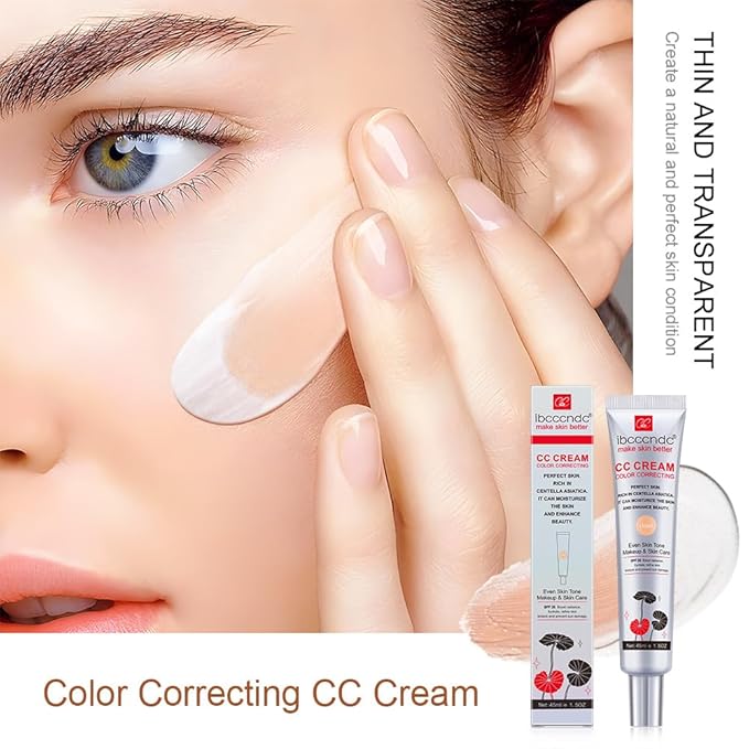 Color Correcting CC Cream,Invisible Pores Cream Foundation And nvisible Pores Concealer,CC Cream Foundation Rich In Centella Asiatic,Moisturizing And Waterproof CC Cream With Spf 25(LIGHT)-VivaGrace Women
