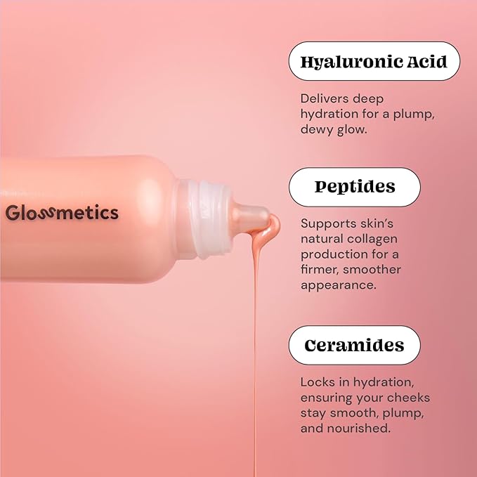 Glossmetics Sun-Kissed Glow Duo. Brightening and Moisturizing Bronzing Drops and Liquid Blush for Cheeks Makeup and Skincare for a Radiant Sun-Kissed Look! Liquid Bronzer and Dewy Blush, Pack of 2