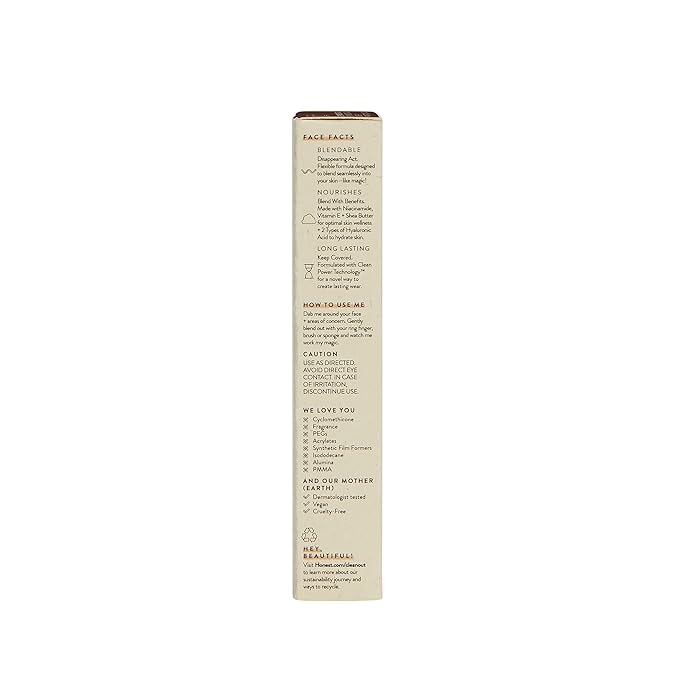 Honest Beauty Fresh Flex Concealer with Niacinamide + Vitamin E + Hyaluronic Acid | Vegan + Cruelty free | Espresso, 0.17 fl oz-VivaGrace Women