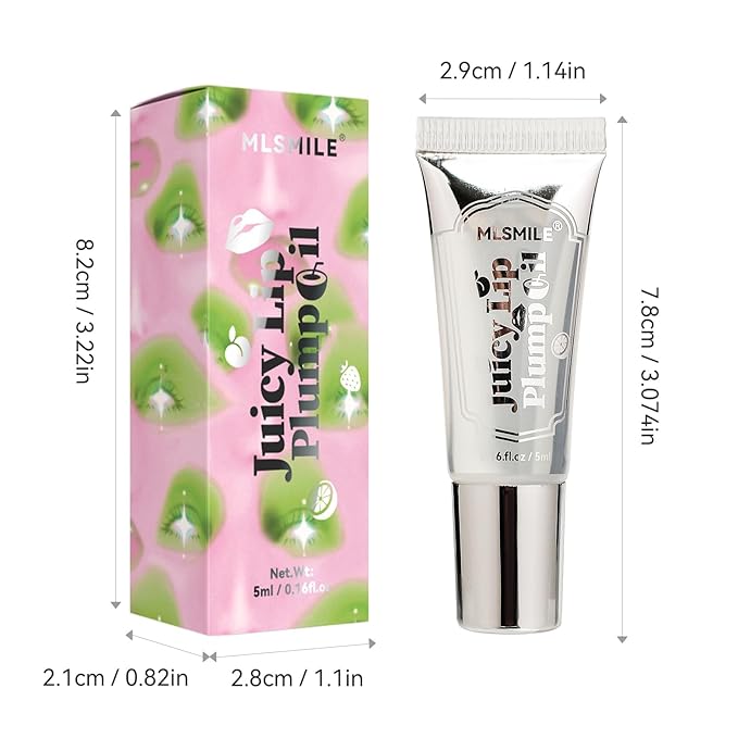 Lip Plumping Booster, Spicy Roll On Lip Plumper Gloss Lip Plumping Oil, Ultra-Hydrating & Nourishing, Lip Enhancer Lipstick, Glossy Finish Fuller Natural Lip Gloss for Women Girls (#02)-VivaGrace Women