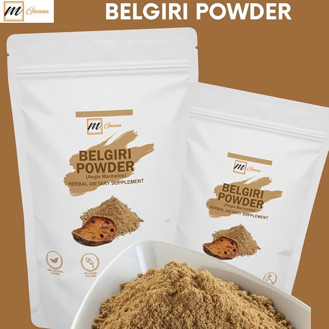 100% Natural Belgiri | Aegle Marmelos | Bael Phal Dry Bel | Wood Apple Powder for Healthy Hair and Skin 227 GMS / 0.5 LBS-VivaGrace Women