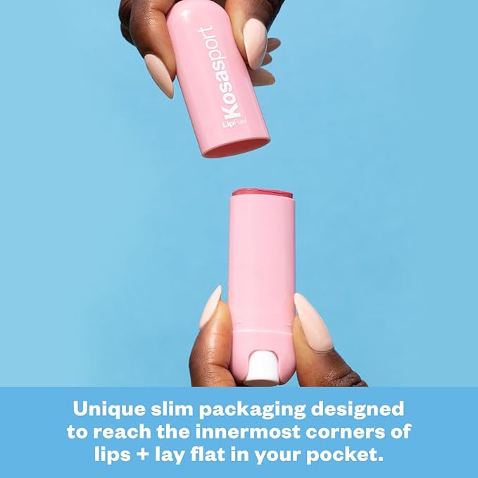 Kosas Lipfuel Hyaluronic Active Sport Lip Balm - Hydrates, Energizes and Protects - Natural Lip Treatment and Care (Rush)-VivaGrace Women