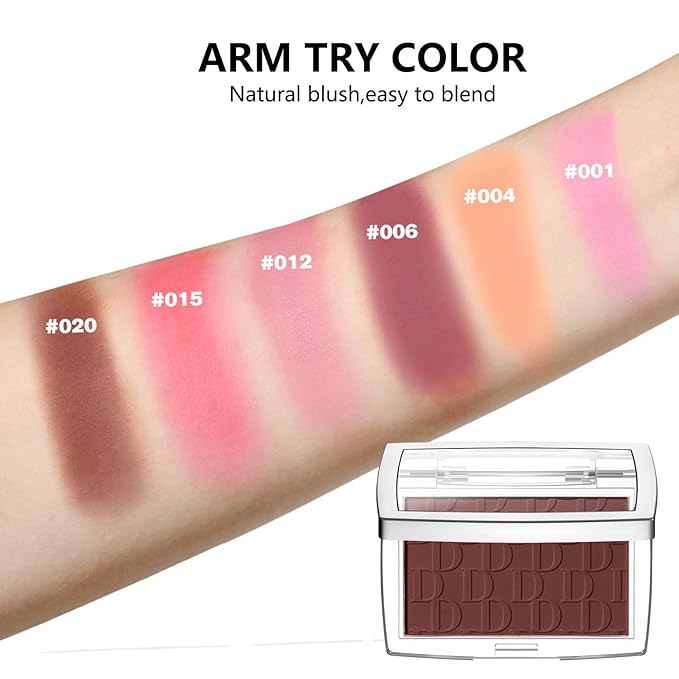 Embossed Blush, Palette Pink Dark Powder Blush Palette-VivaGrace Women