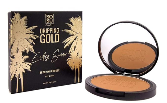 SOSU Endless Summer Matte Bronzing Powder! Face And Body Bronzer Powder! Highly Pigmented Compact Mini Bronzer! Suitable For Face & Body! Choose From Illuminating Or Matte! (Matte)-VivaGrace Women