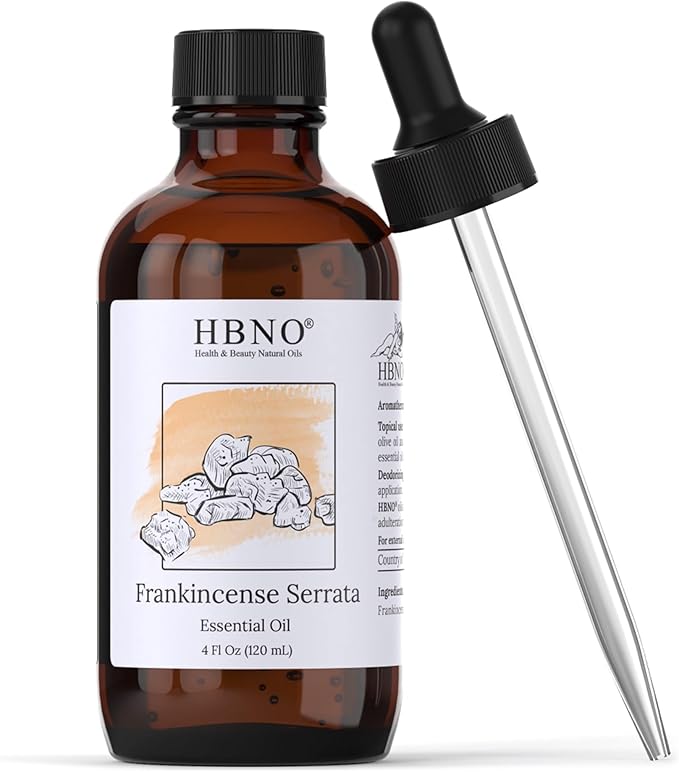 HBNO California Bottled Frankincense Essential Oil (Serrata) 4 fl oz (120ml) - Natural & Premium Grade Frankincense Oil Essential Oil,-VivaGrace Women