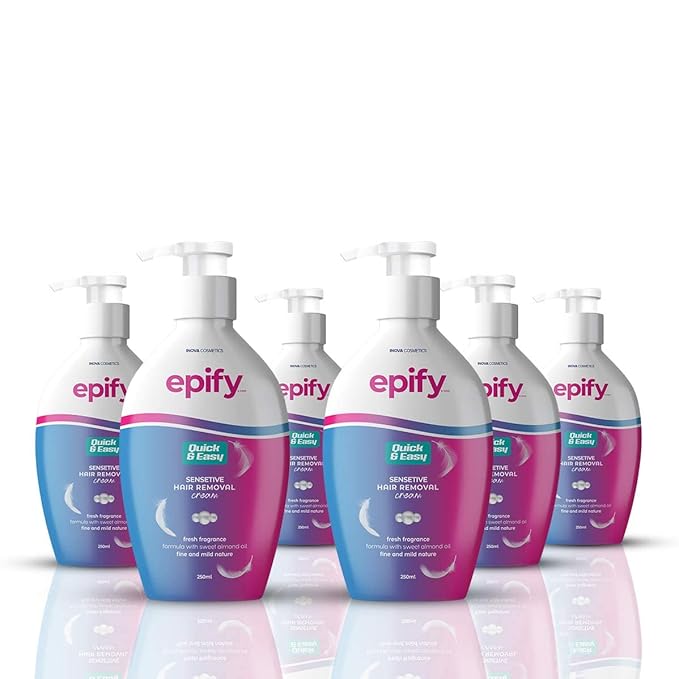 Epify Intimate Hair Removal Cream for Men and Women - Pubic, Bikini & Sensitive Areas (Pack of 6)-VivaGrace Women