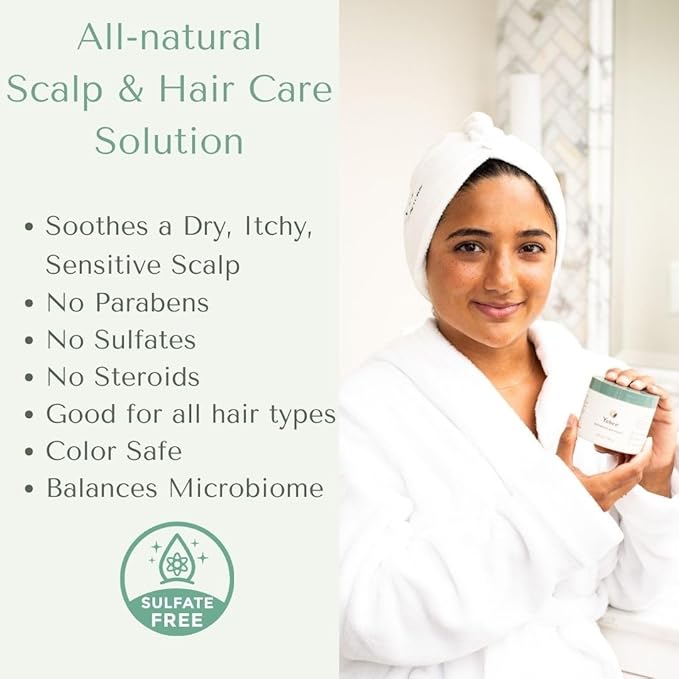 Yobee Restorative Scalp Mask - Dry Scalp Treatment Hair Mask - Probiotic Extracts, Organic Honey, Turmeric, Vitamin B12 - Natural Dry, Itchy, Sensitive Scalp and Dandruff Relief - for Adults, 4 fl oz-VivaGrace Women