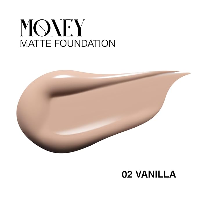 Matte Foundation Money - Long-Lasting Makeup Foundation with Flawless & Buildable Coverage - Liquid Foundation for All Skin Types (Vanilla)-VivaGrace Women