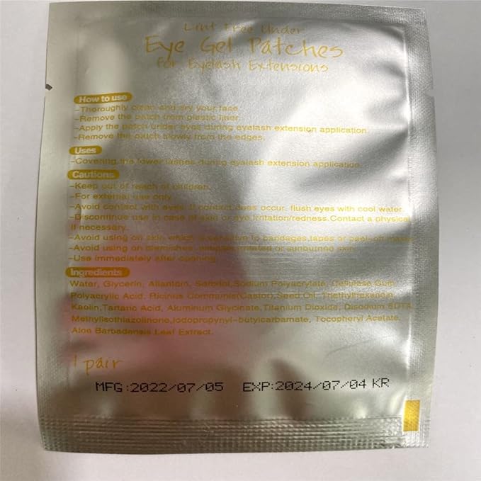 100 Pairs Set，Eye Gel Patches,Under Eye Pads Lint Free Lash Extension Eye Gel Patches for Eyelash Extension Eye (gold)-VivaGrace Women