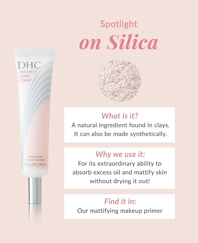 DHC Velvet Skin Coat, Mattifying Makeup Primer, Powder-Gel Formula, Minimizes look of pores, fine lines, and Imperfections, All skin types, Fragrance and Colorant Free, 0.52 oz. Net wt-VivaGrace Women