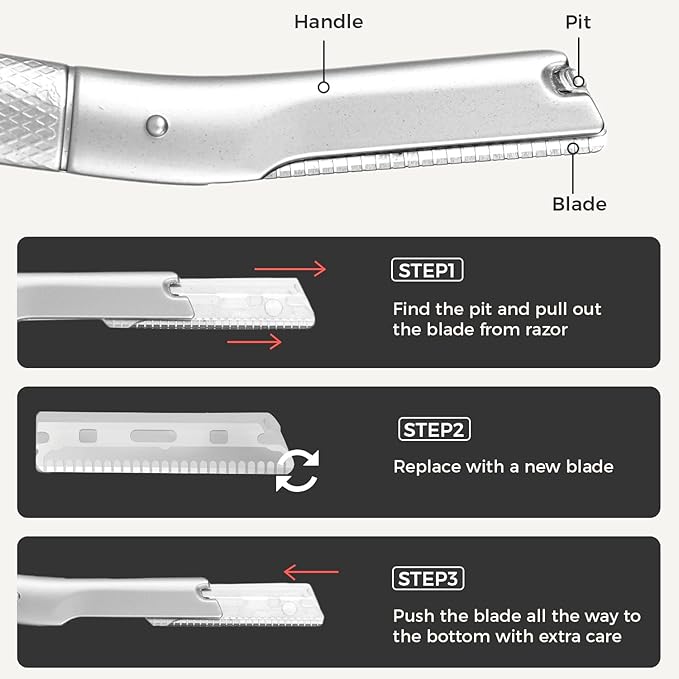 ZOMCHI Precision Eyebrow Razor Blades - Set of 10 Replacement Blades-VivaGrace Women