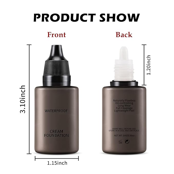 Boobeen Liquid Full Coverage Foundation, Concealer Cream Foundation, Lightweight Buildable Foundation for Smoother Skin, Matte Long Lasting, Flawless Base Makeup Natural Glowing Finish-VivaGrace Women