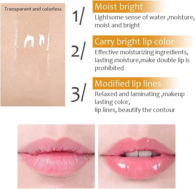 Vitamin E Lip Plumping Serum, Lip Hyaluronic Lip Plumper, Lip Plumping Serum Instant Lip Balm for Moisturize, Eliminate Dryness Wrinkles Enhances Plump Gloss (1PC)-VivaGrace Women