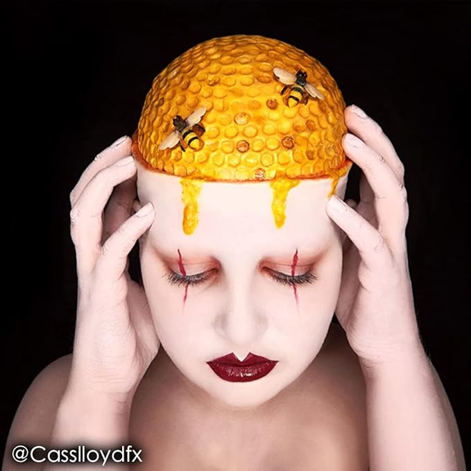 Mehron Makeup Paradise Makeup AQ Refill Size | Face & Body Painting, Beauty, Cosplay, and Halloween | Water Activated Face Paint, Body Paint, Cosplay Makeup .25 oz (7 ml) (Yellow)-VivaGrace Women