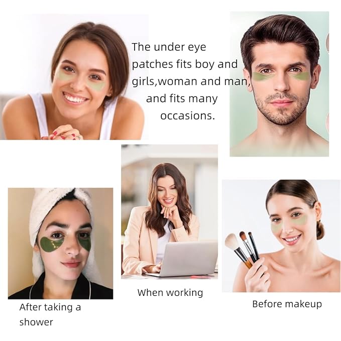 Eye Mask 60 Pcs, Under Eye Patches for Dark Circles and Puffiness, Lighten Fine Lines and Eye Bags,Water Replenishing Eye Treatment Mask (Avocado Eye Mask)-VivaGrace Women