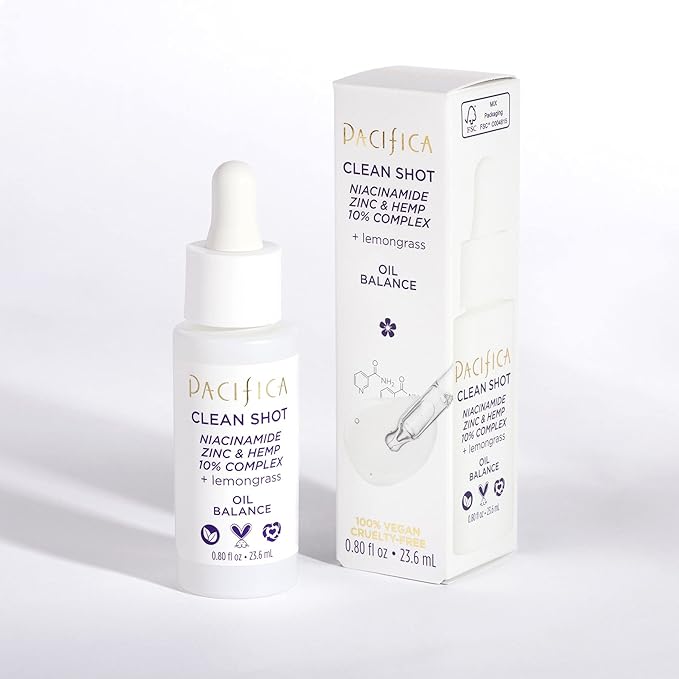 Pacifica Clean Shot Niacinamide Zinc and Hemp 10 Percent Complex Unisex 0.8 oz-VivaGrace Women