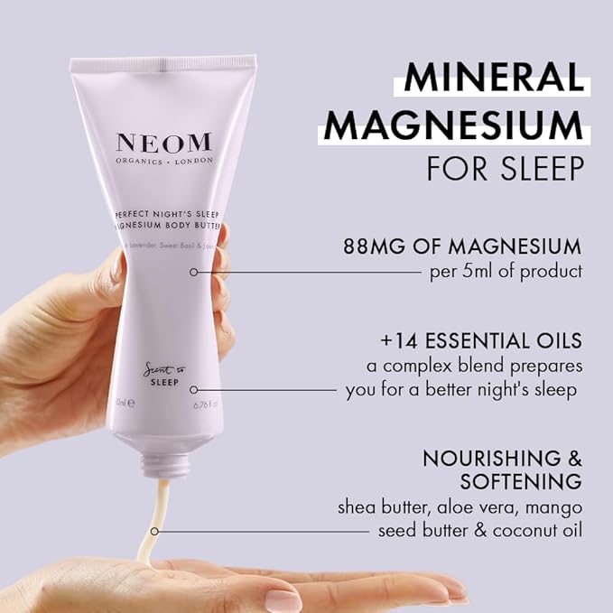 Neom - Magnesium Body Butter | 6.76 Fl Oz (200ml) | Lavender, Chamomile, & Patchouli | Lotion for Sleep with Essential Oils | 100% Natural Fragrances | Nourish & Soften | Signature Sleepy Scent-VivaGrace Women