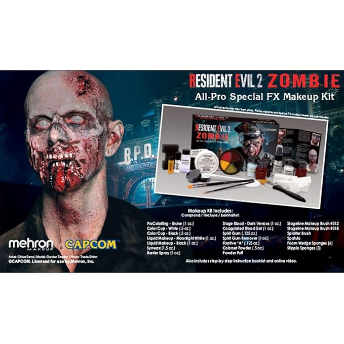 Mehron Makeup RE2 Zombie All-Pro Makeup Kit-VivaGrace Women