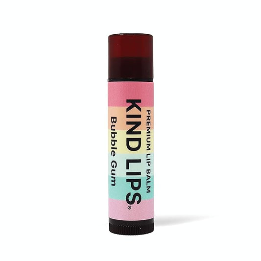 Kind Lips Lip Balm - Nourishing Organic Lip Care for Silky Smooth and Cracked Lips - BubbleGum Flavor Chap Stick and Lip Moisturizer - 100% Natural Ingredients - 0.15oz (Pack of 1)-VivaGrace Women
