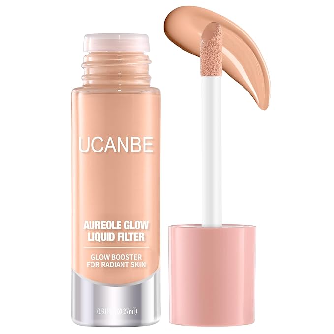 UCANBE Halo Glow Liquid Filter, Face Complexion Booster For Radiant Skin All Day Longwear, Soft-Focus Look Sodium Hyaluronate Vegan & Cruelty-Free - 0.91OZ Light Fair-VivaGrace Women