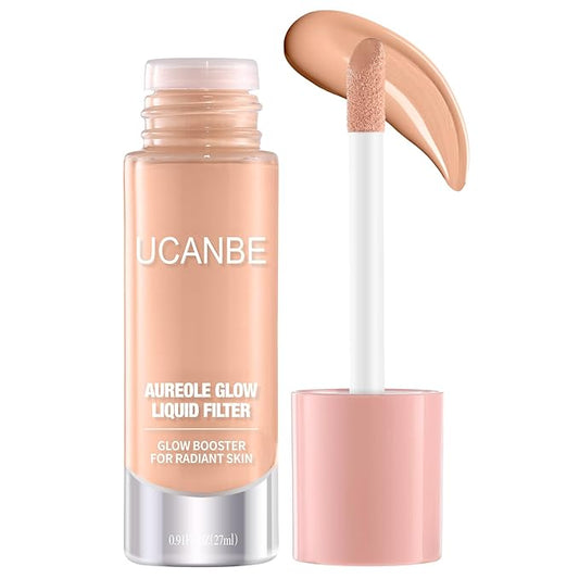 UCANBE Halo Glow Liquid Filter, Face Complexion Booster For Radiant Skin All Day Longwear, Soft-Focus Look Sodium Hyaluronate Vegan & Cruelty-Free - 0.91OZ Light Fair-VivaGrace Women