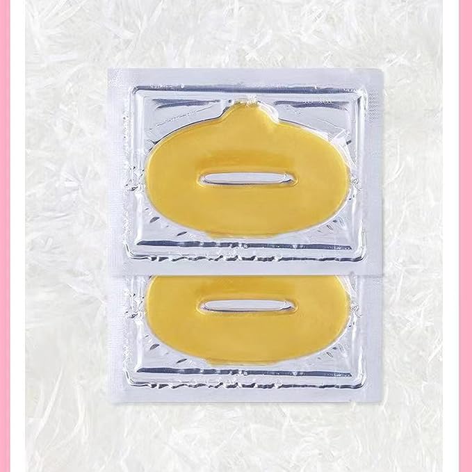 30 pieces of Moisturizing Collagen Crystal Lip Mask - Anti-Ageing & Anti Chapped, Reduce lip Wrinkles, Fade Lip Color, Make Skin Smooth And Firm Collagen Lip Pieces (Gold)-VivaGrace Women