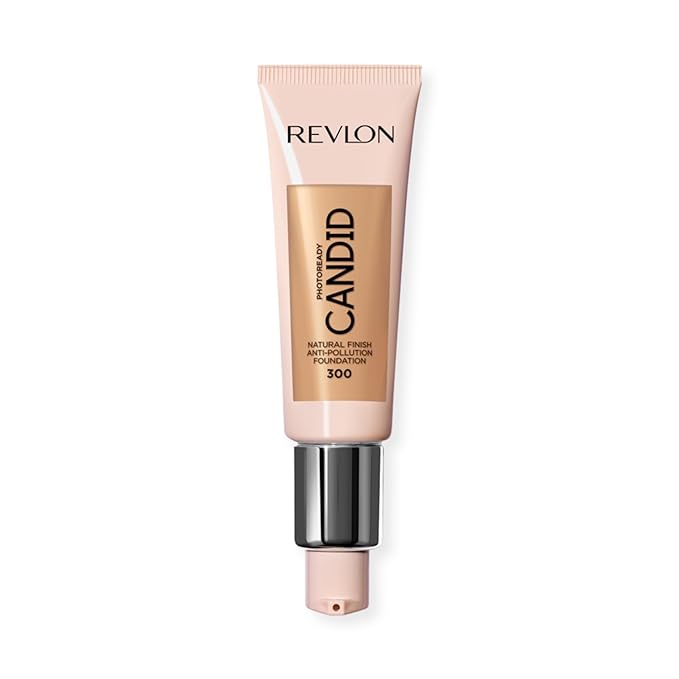 Revlon PhotoReady Candid Natural Finish Foundation with Anti-Pollution, Antioxidant, Anti-Blue Light Ingredients, Fluid 300 Dune, 0.75 Fl Oz-VivaGrace Women