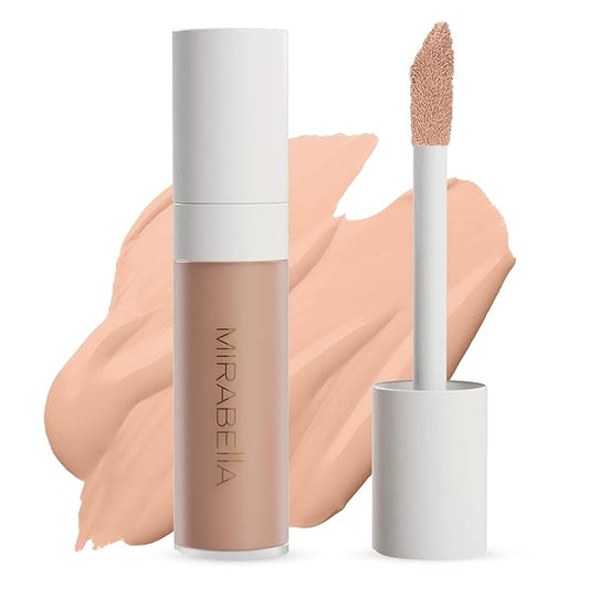 Mirabella Invincible For All Perfecting Under Eye Concealer Full Coverage - Hydrating Makeup Concealer for Dark Circles, Fine Lines & Wrinkles w/Hyaluronic Acid - Light L100-VivaGrace Women
