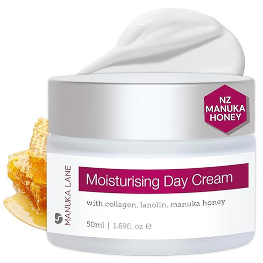 Manuka Lane Luxury Moisturizing Day Cream The Ultimate Skin Moisturizer with real New Zealand Manuka Honey, Hydrolyzed Collagen, and skin-enriching Lanolin-VivaGrace Women