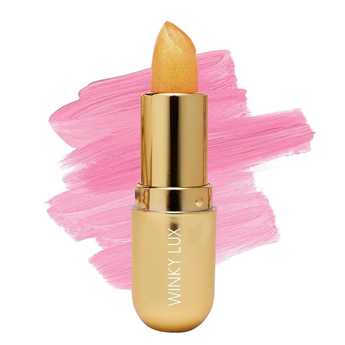 Winky Lux Citrine Balm, pH Lip Balm, Color Changing Lipstick and Tinted Lip Balm, Vegan & Cruelty Free Lip Balm, Hydrate & Plump, Sheer Pink Lipstick, Citrine-VivaGrace Women