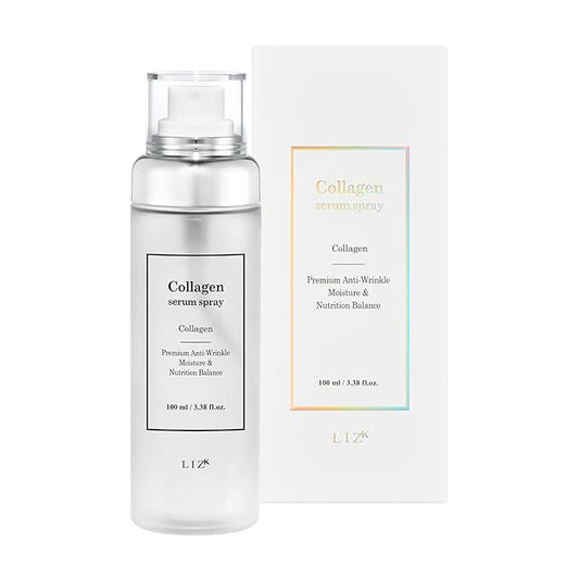 LIZK Collagen Serum Spray for Face 100ml (3.38 fl.oz) Glass Skin,easy to use, sparying at last step in skincare,body care, moisture mist, korea cosmetics-VivaGrace Women
