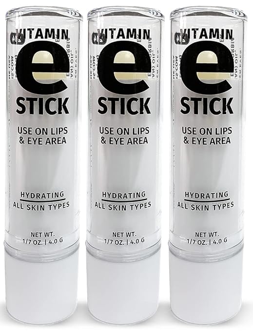 Reviva Labs Vitamin E Stick Balm - Soothing Moisturizer for All Skin Types, Dry Skin Relief, 1/8 oz (3 Pack)-VivaGrace Women