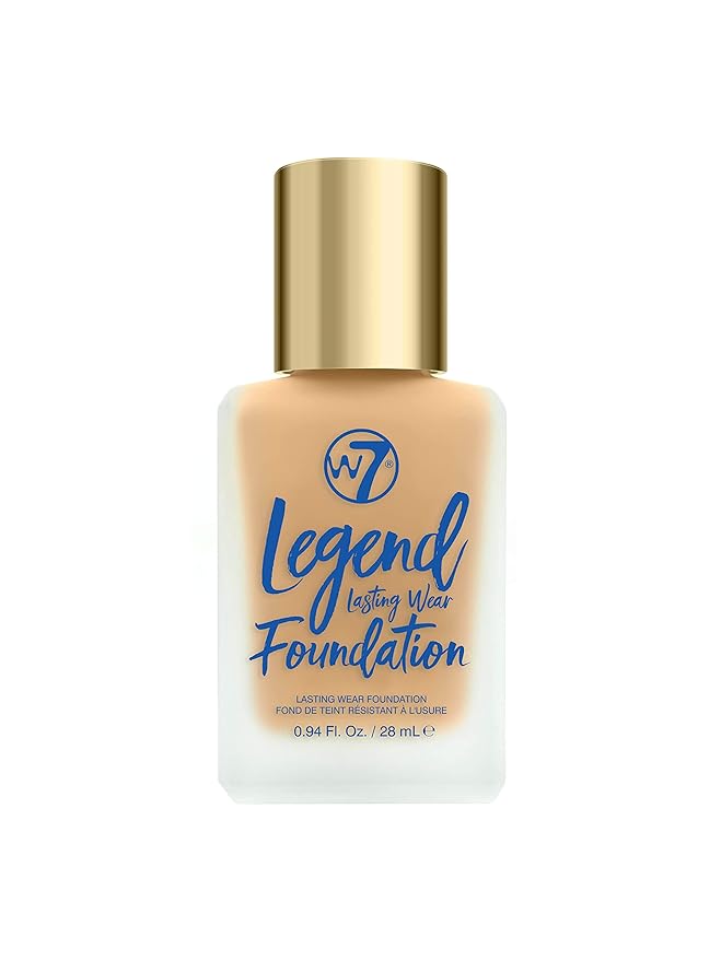 W7 Legend Foundation - Creamy Liquid Foundation for Poreless, Semi-Matte Medium Coverage - 28ml (Butterscotch)-VivaGrace Women
