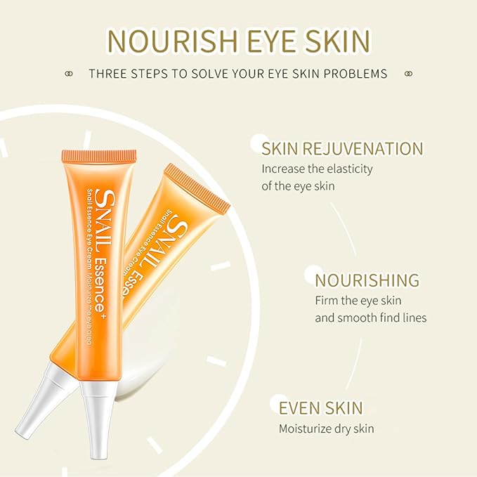 Snail Eye Cream for Dark Circles and Puffy Eyes Eye Bags Remover, Eye Cream Anti Aging, Under Eye Cream, Reduce Lines Wrinkles Puffiness and Dark Circles for All Skin Types-VivaGrace Women