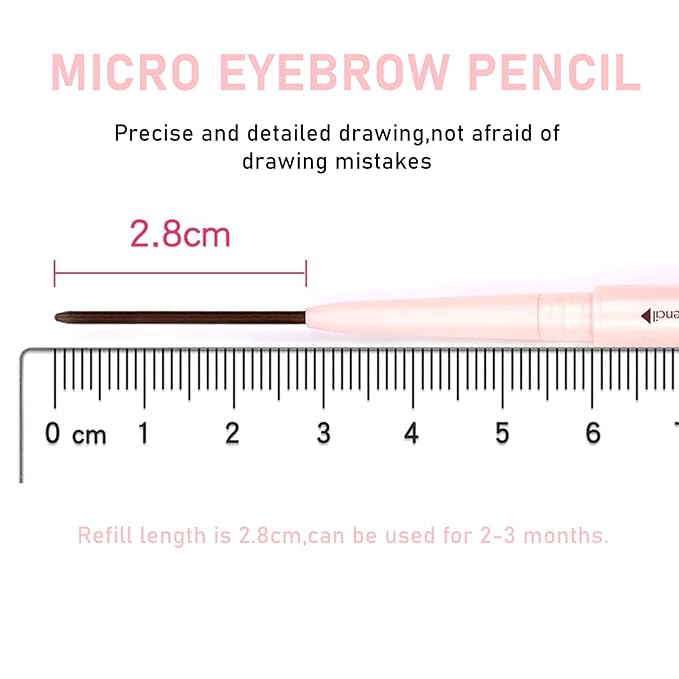 Eyebrow Pencils for Women Brown,Soft Brown Eyebrow Pencil Waterproof Smudgeproof,Ultra-Precise Tip Long-Lasting Micro Brow Pencil for Natural Looking Eyebrows,Built-In Brush,04 Soft Light Brown.-VivaGrace Women