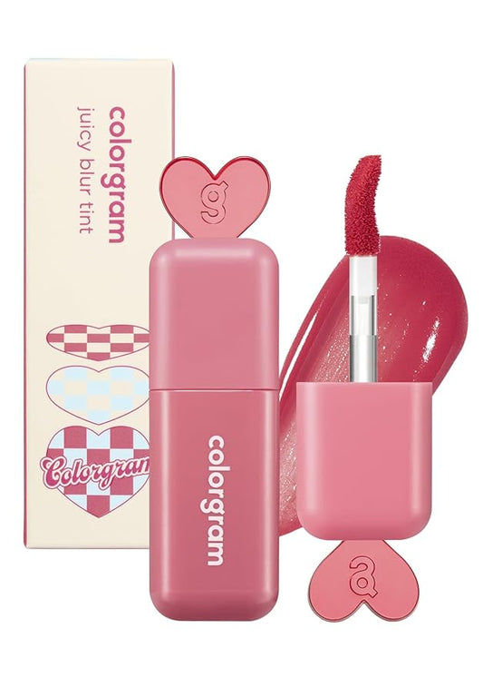 COLORGRAM Juicy Blur Tint 02 Guava Bolt | Daily Semi-Matte, Semi-Glossy, Long-Lasting Lip Stain, Moisturizing, Buildable & Blendable, highly Pigmented (0.12 Fl. Oz.)-VivaGrace Women