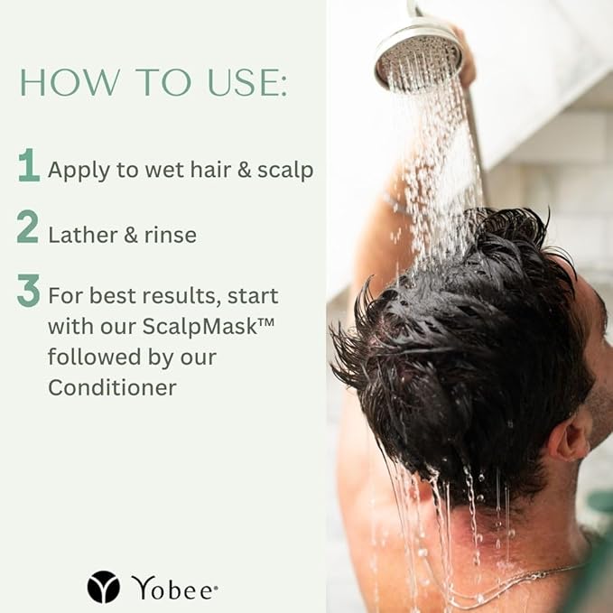 Yobee Naturally Rebalancing Shampoo | Dry, Flaky & Itchy Scalp Care with Para Probiotics, Organic Honey & Turmeric, Vitamin B12 & Oat Extracts | Dandruff & Psoriasis Relief (2 Bottles)-VivaGrace Women