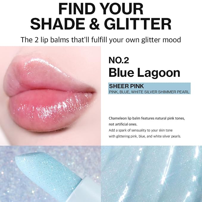 [UNLEASHIA] Glacier Vegan Lip Balm (NO.2 BLUE LAGOON)-VivaGrace Women