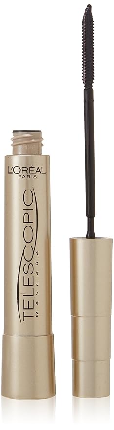 L'Oreal Paris Telescopic Mascara, Black [905] 0.27 oz (Pack of 2)