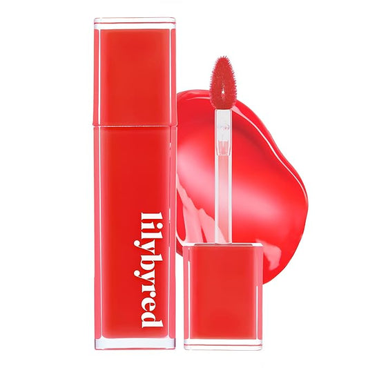 lilybyred Bloody Liar Coating Tint | Korean Glossy Lip Stain, Vivid Juicy Color, Syrupy Shine, Moisturizing, Long-Lasting & Smudge-Proof, Non-Sticky, Lightweight, 0.14 oz. (08 Confident Cherry Tomato)-VivaGrace Women