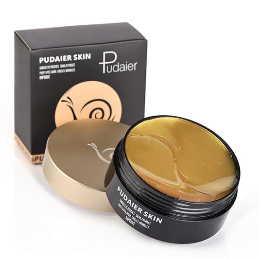 Under Eye Patches for Puffy Eyes, Dark Circles and Wrinkles, 60 Pcs Eye Masks with Rose, Snail and Green Tea Extract to Refresh Your Eye Skin (Snail Extract)-VivaGrace Women