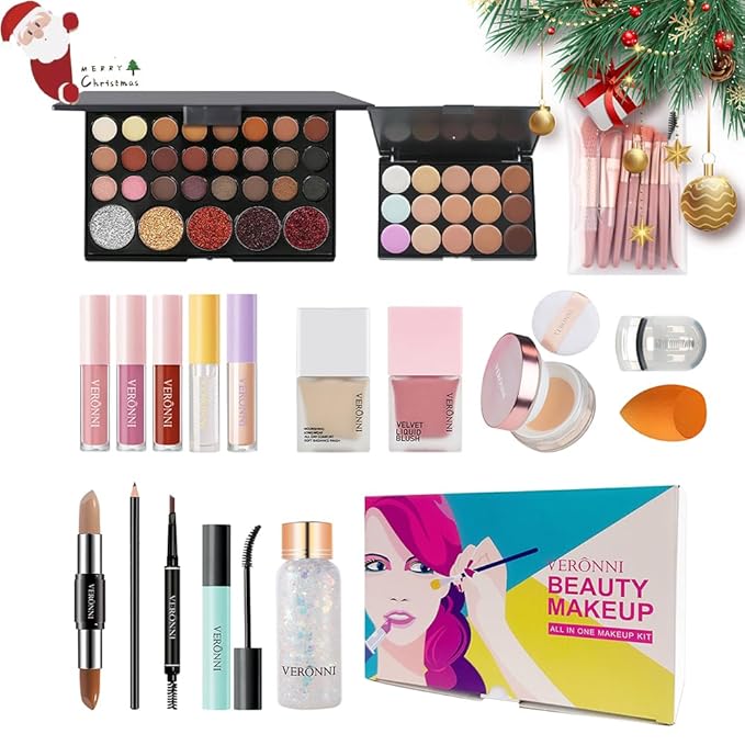 VERONNI All in One Makeup Kit,Eye Face Lips Makeup For Mother's Day,Multipurpose Women's Makeup Sets,Beginners and Professionals Alike (All in one makeup set)-VivaGrace Women