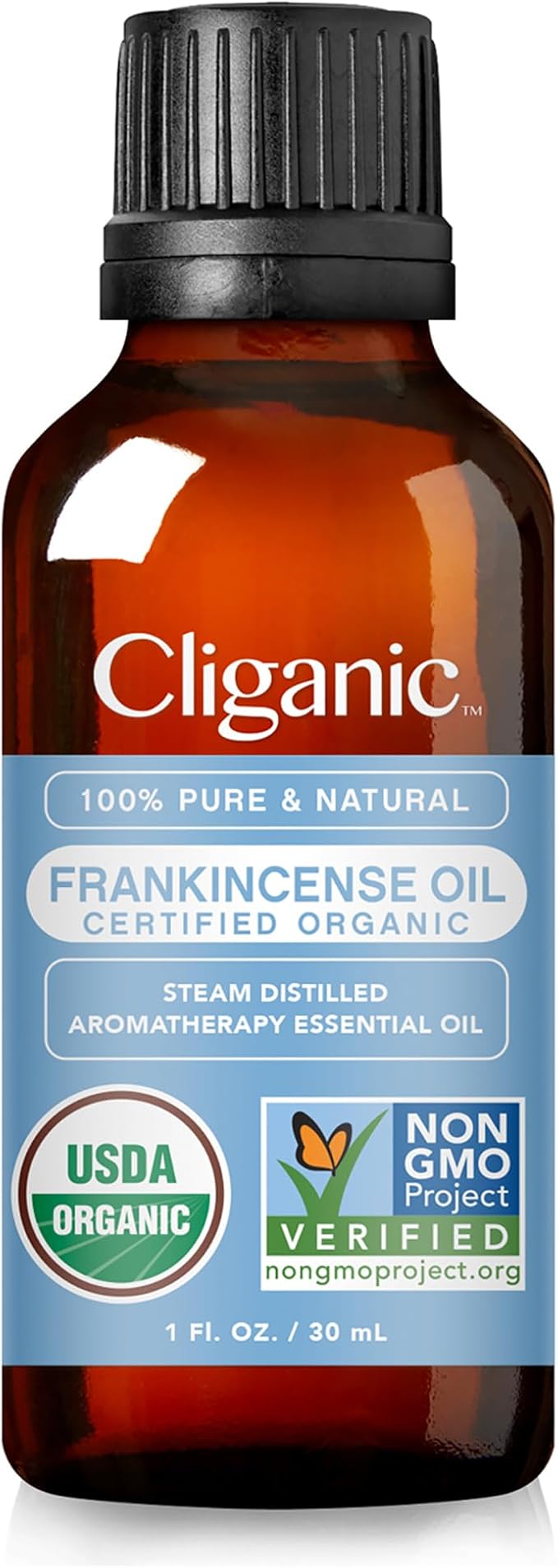 Cliganic USDA Organic Frankincense Essential Oil, 1oz - Boswellia Serrata, 100% Pure Natural Undiluted, for Aromatherapy | Non-GMO Verified (Packaging May Vary)-VivaGrace Women