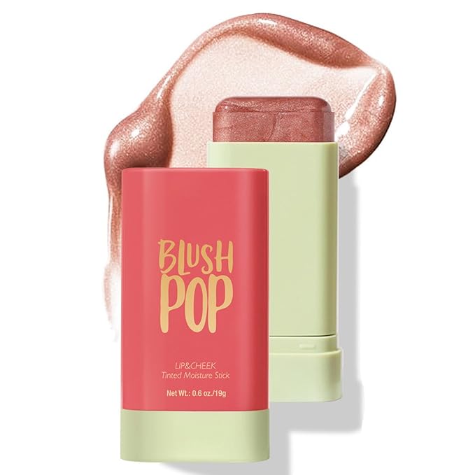 Blush Stick, Cream Blush Stick for Cheeks & Lips, Blendable Long-Lasting Multi-Use Contour Stick & Highlighter Makeup (#5 HIGHLIGHT)-VivaGrace Women