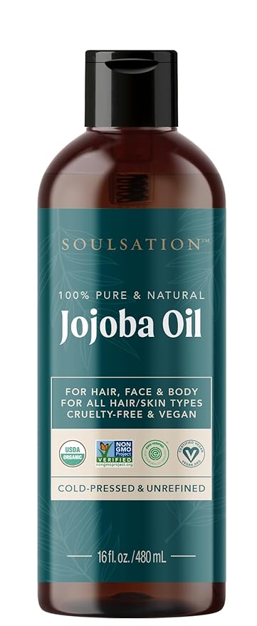 Organic Jojoba Oil for Skin, Hair & Face (16oz) | 100% Pure, Natural Cold Pressed-VivaGrace Women