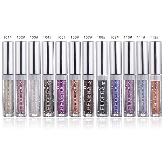 Glitter Eyeshadow，Makeup For Eyes Liquid Shimmer Sparkle Glow Light Colors Pencil Stick Shiny Long Lasting Waterproof Shining Eye Shadow Sets Metallic Pigments Metals Gloss Sparkling Pen Kit (A107)