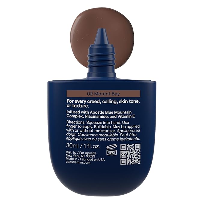 APOSTLE Reclaim Tinted Moisturizer for Men (2 Morant Bay) - Niacinamide, Vitamin E, Squalane, Hyaluronic Acid, Tinted Face Moisturizer For Men. Hydrates, Evens Skin Tone, Reduces Fine Lines, 1 Fl. Oz.-VivaGrace Women