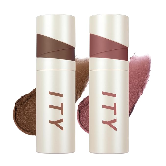 ITY Velvet Matte Finish Lip Stain-Mousse Textured Lip Clay, Red Shade, Conceals Lip Lines, Rich Pigment Lip Tint Lipsticks, 0.14 oz (4g) in Earthy, Berrylicious.-VivaGrace Women
