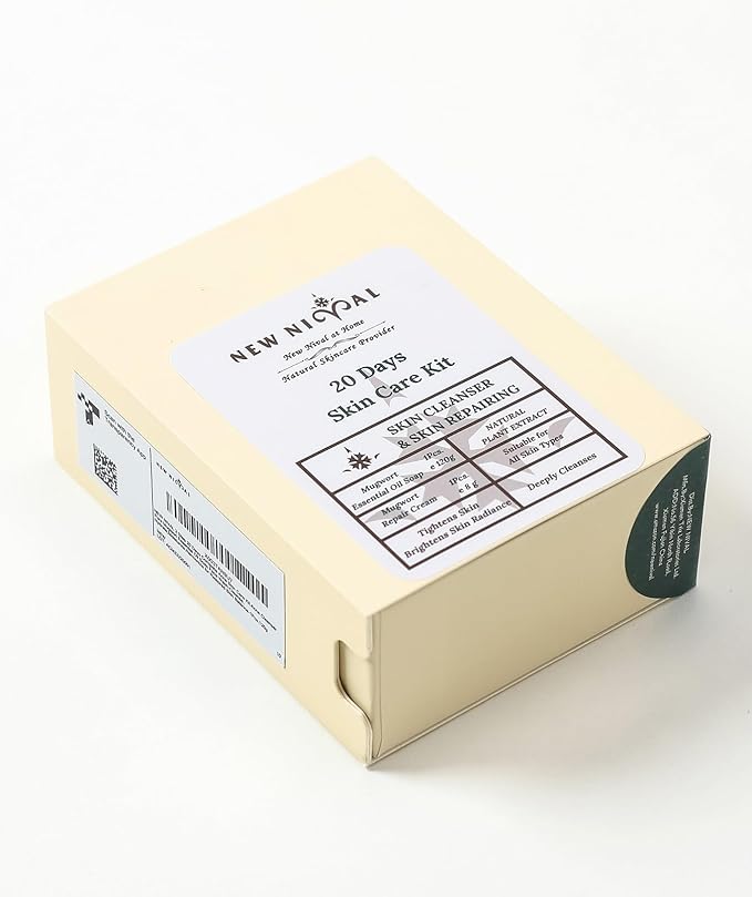 40 Days Complete Acne Skin Care Kit.Mugwort Essential Oil Soap -1Pcs,120g-For Moisturize,Balance Skin.-Acne Recovery Ointment for Facial Acne&Pores-2Pcs,16g.-VivaGrace Women